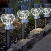 Smart Solar Crystal Glass Solar Stake Light - 4 Pack -Garden Care Shop 1011214