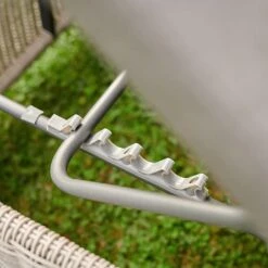 Kettler Palma White Wash Lounger With Cushion -Garden Care Shop 1105199 3