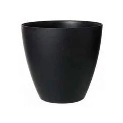 Stewart Garden 53cm Basalt Tall Round Planter - Black -Garden Care Shop 1115428 1
