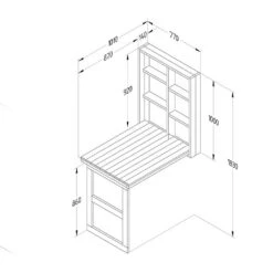 Forest Fold Down Wall Garden Bar -Garden Care Shop 1227077 5