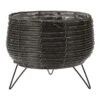 KOOPMAN Anthracite Basket Planter With Legs 23cm -Garden Care Shop 1228061