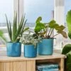 Elho The Ocean Collection Round Pot 22cm Atlantic Blue -Garden Care Shop 1230822