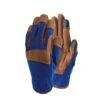 Town & Country Premium Synthetic Leather Blue Gloves Medium -Garden Care Shop 331994