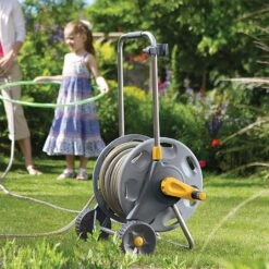 Hozelock 60m Capacity Hose Cart With 50m Hose & Fittings -Garden Care Shop 582454 1