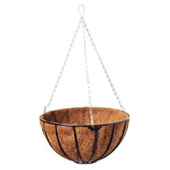 Traditional 35cm Hanging Basket With Liner - Twin Pack