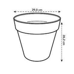 Elho Loft Urban Round Planter 30cm Warm Grey 9 Elho Loft Urban Round Planter 30cm Warm Grey -Garden Care Shop 933161 4