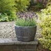 Blenheim Half Barrel Planter 61cm Pewter -Garden Care Shop 934025