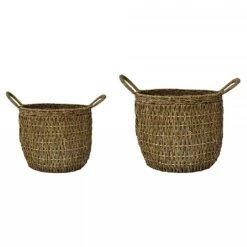 Ivyline Seagrass Natural Lined Basket (Various Sizes) -Garden Care Shop SEANATLIN 1